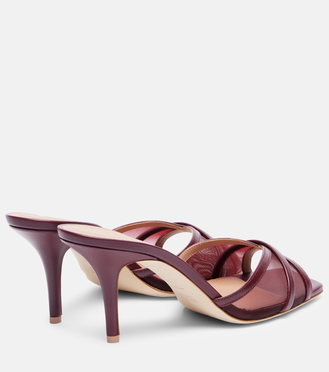 Pantoletten Perla 70 aus Leder und Mesh | Malone Souliers