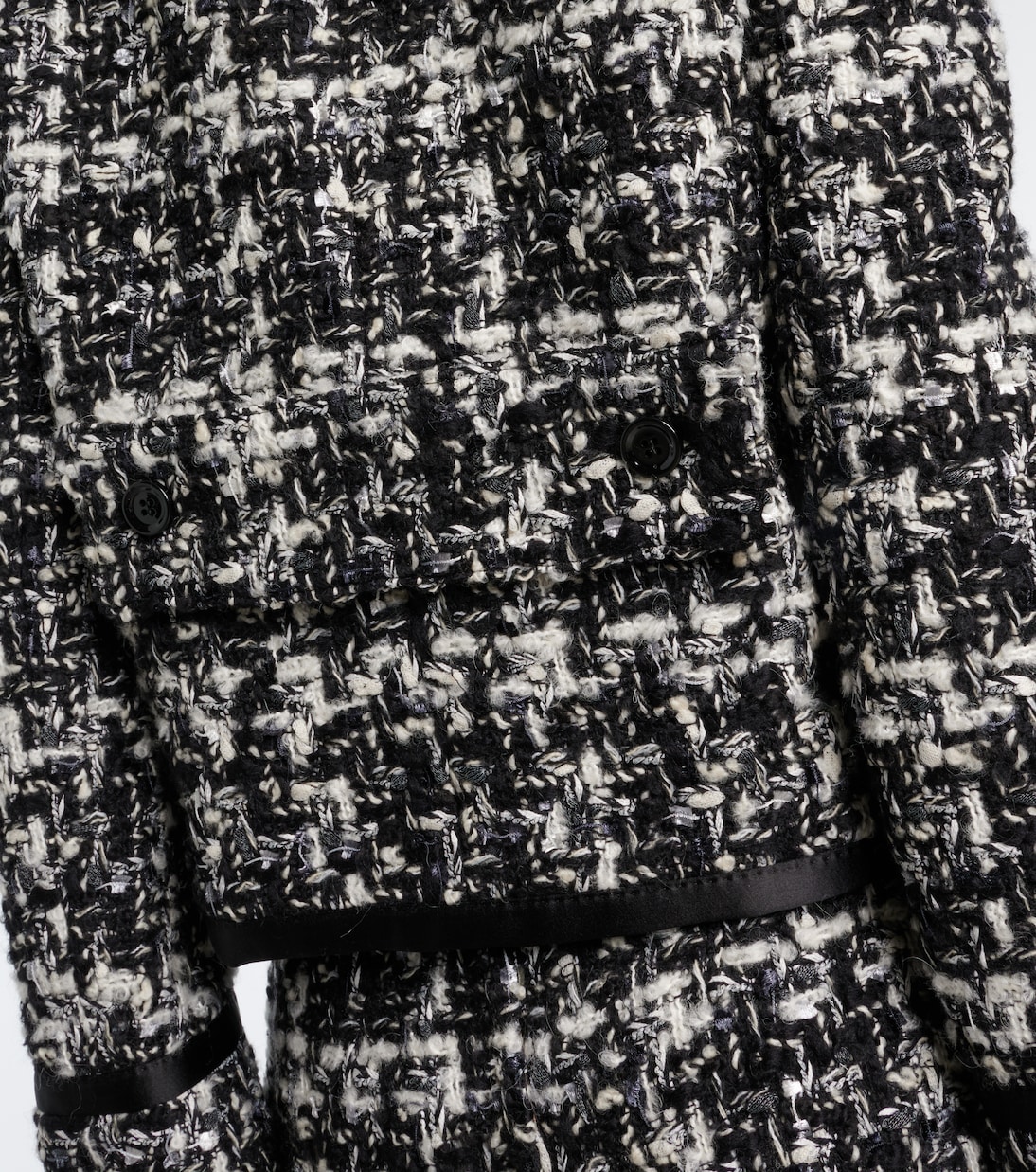 Checked double-breasted bouclé jacket | Dolce&Gabbana