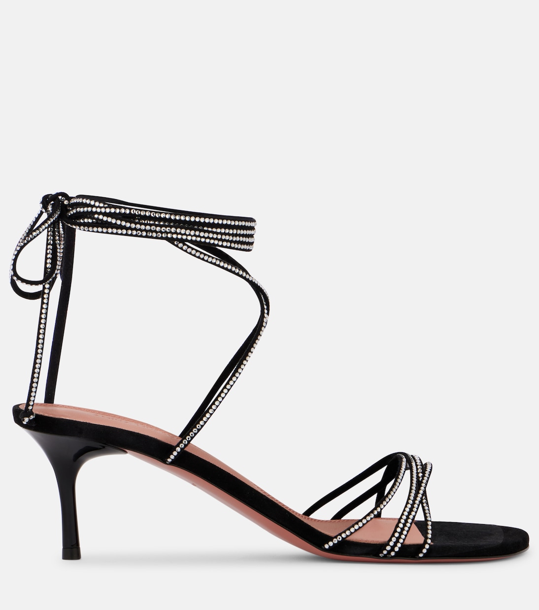 Lori 60 crystal-embellished suede sandals | Amina Muaddi