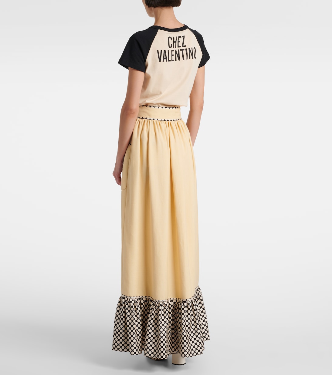 Plus De Pois embroidered maxi skirt | Valentino
