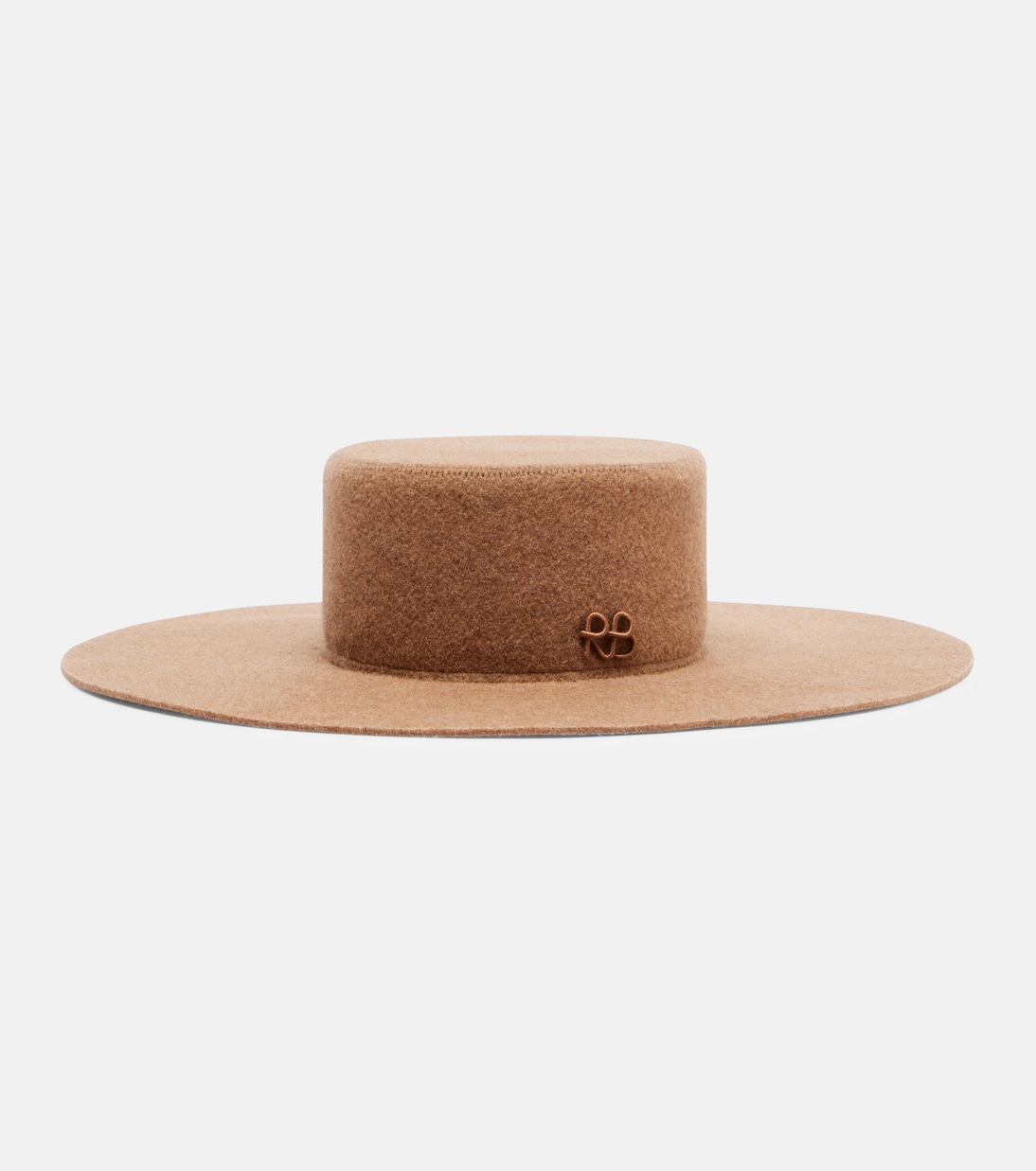 Monogram wool-blend felt canotier hat | Ruslan Baginskiy