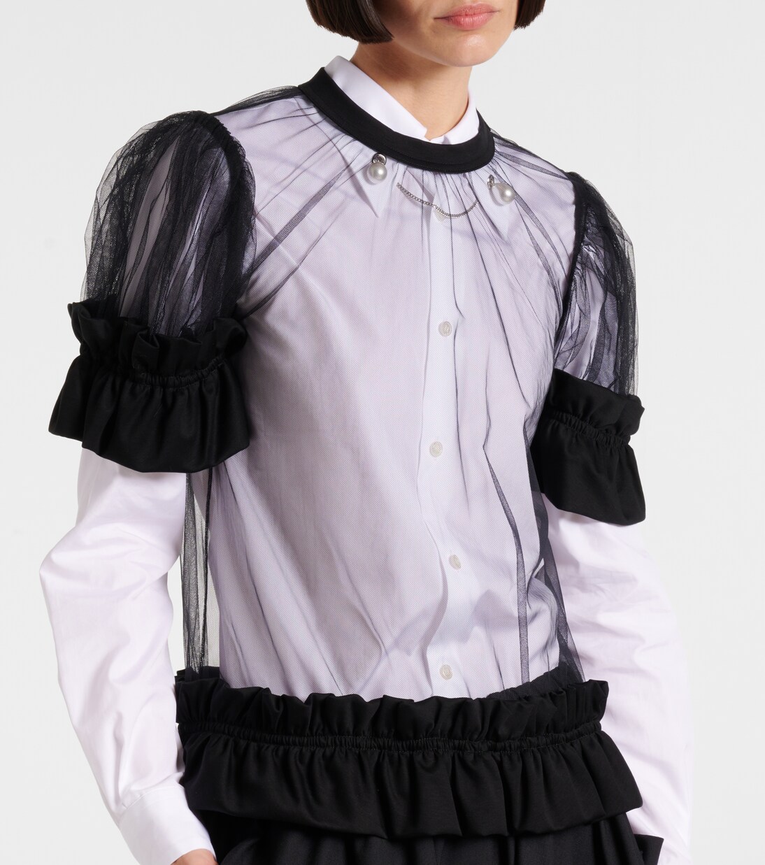 Top aus Tüll | Noir Kei Ninomiya