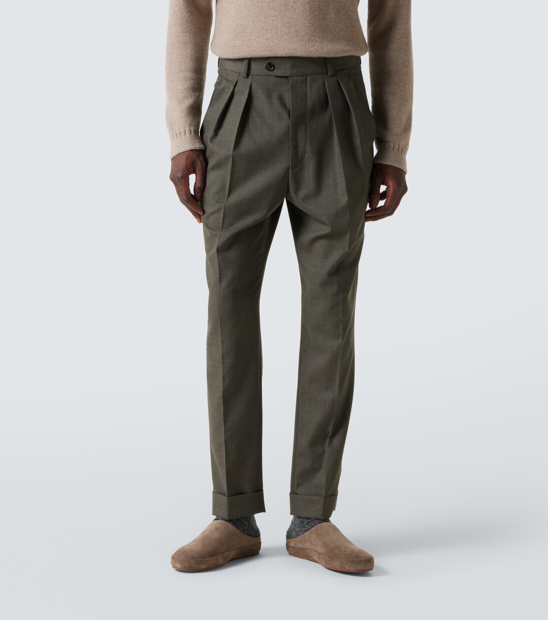 Stafford virgin wool straight pants | Loro Piana