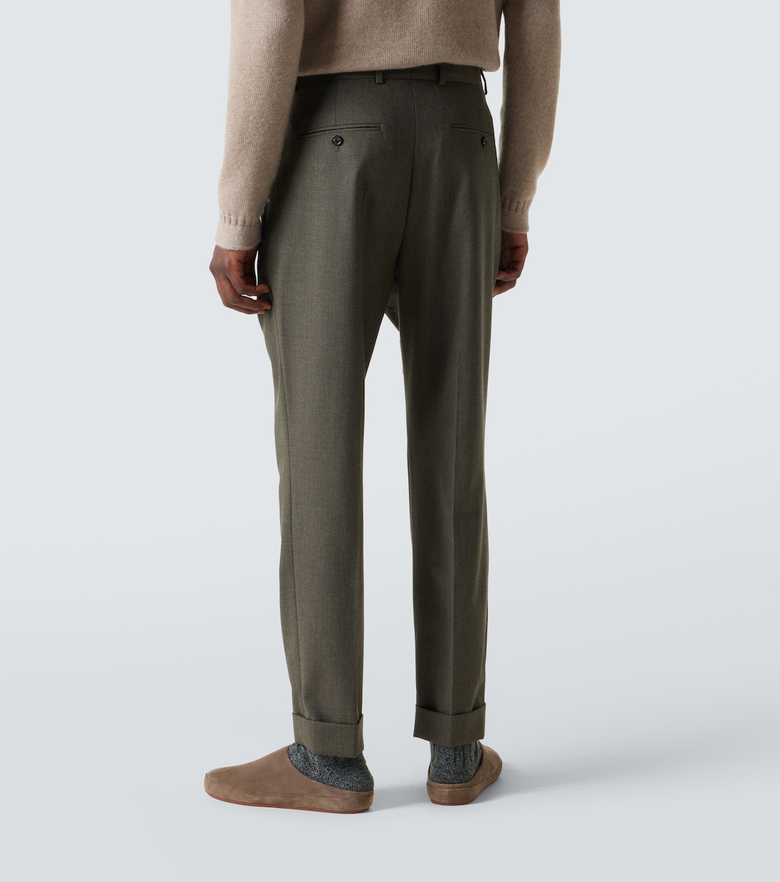 Stafford virgin wool straight pants | Loro Piana