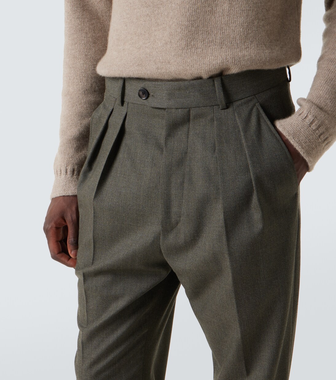Stafford virgin wool straight pants | Loro Piana
