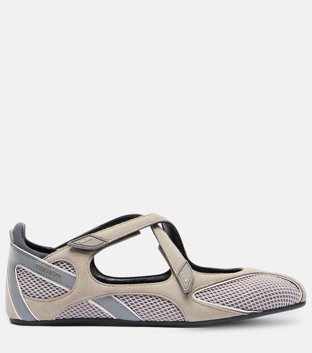 Floor 01 suede and mesh ballet flats | The Attico