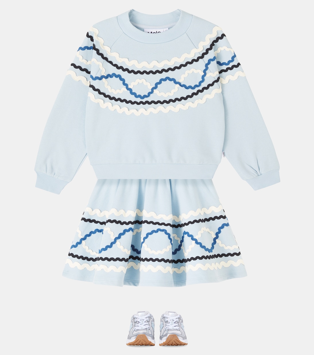 Gonna Barbera in cotone con ricamo | Molo