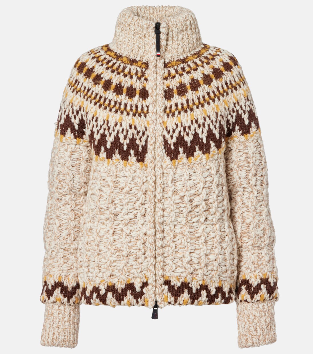 Girose jacquard wool-blend down cardigan | Moncler Grenoble