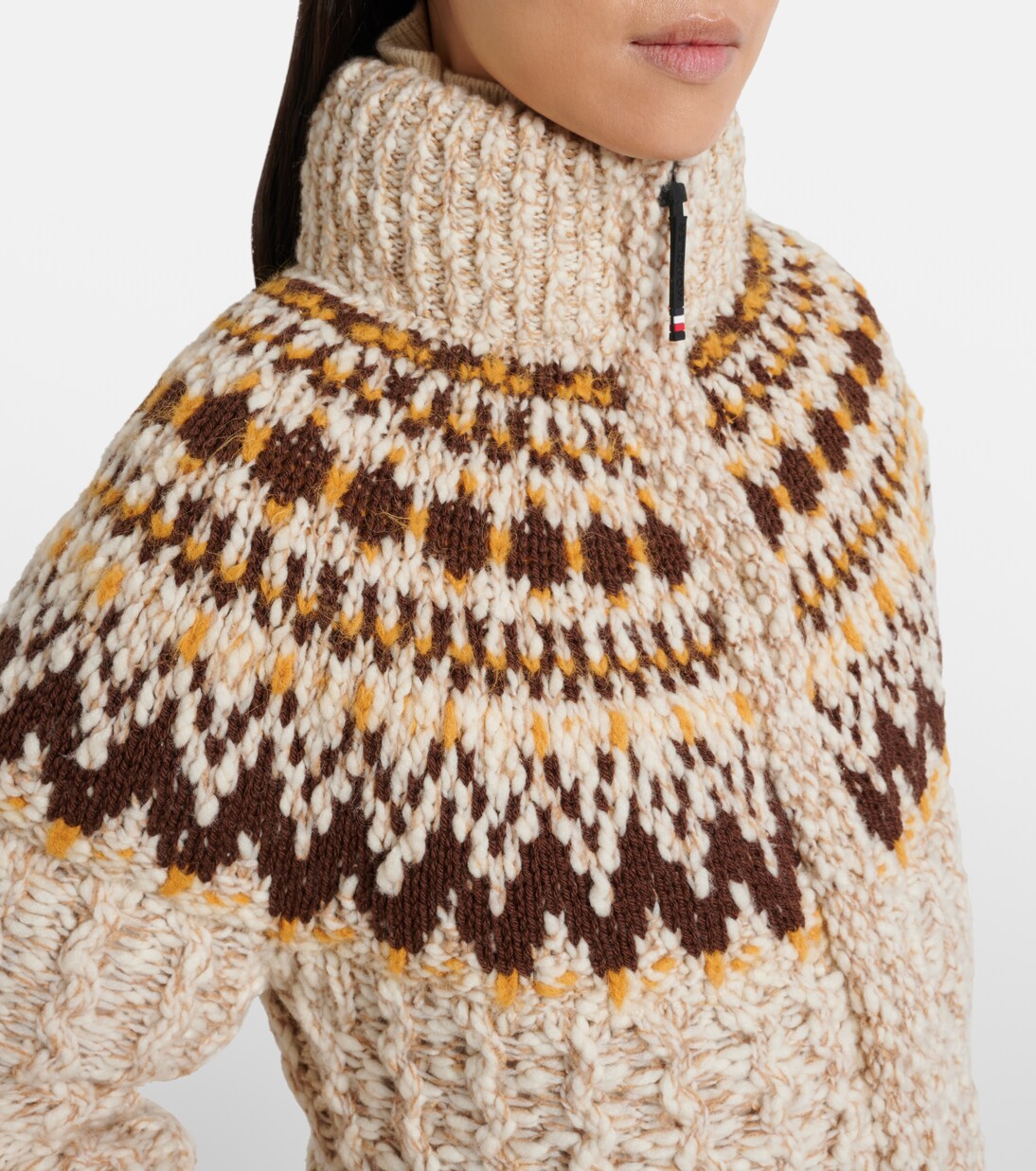 Girose jacquard wool-blend down cardigan | Moncler Grenoble