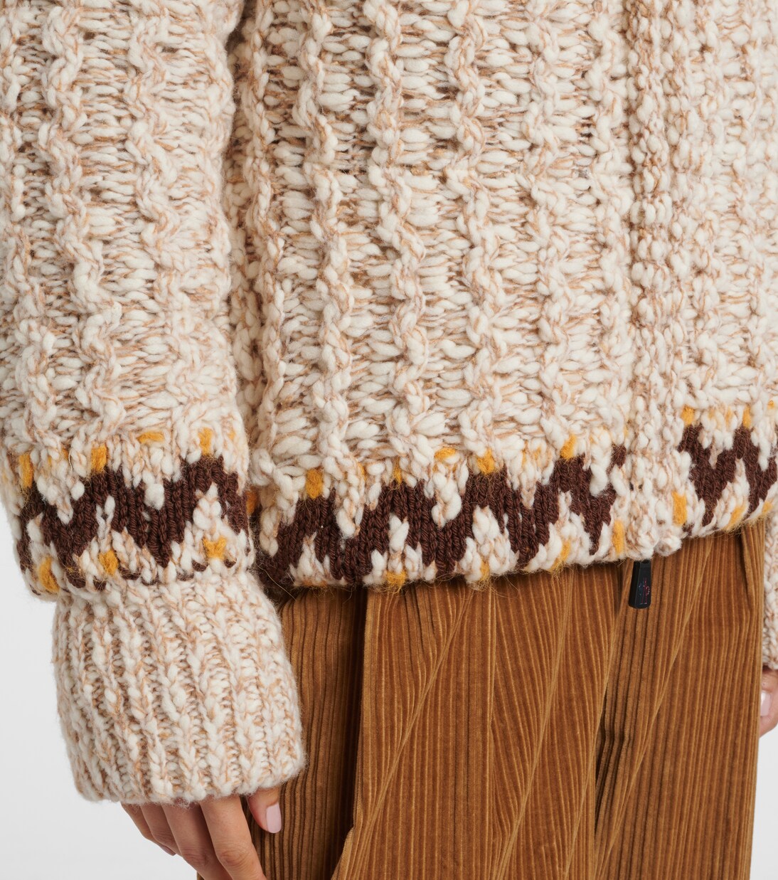 Girose jacquard wool-blend down cardigan | Moncler Grenoble