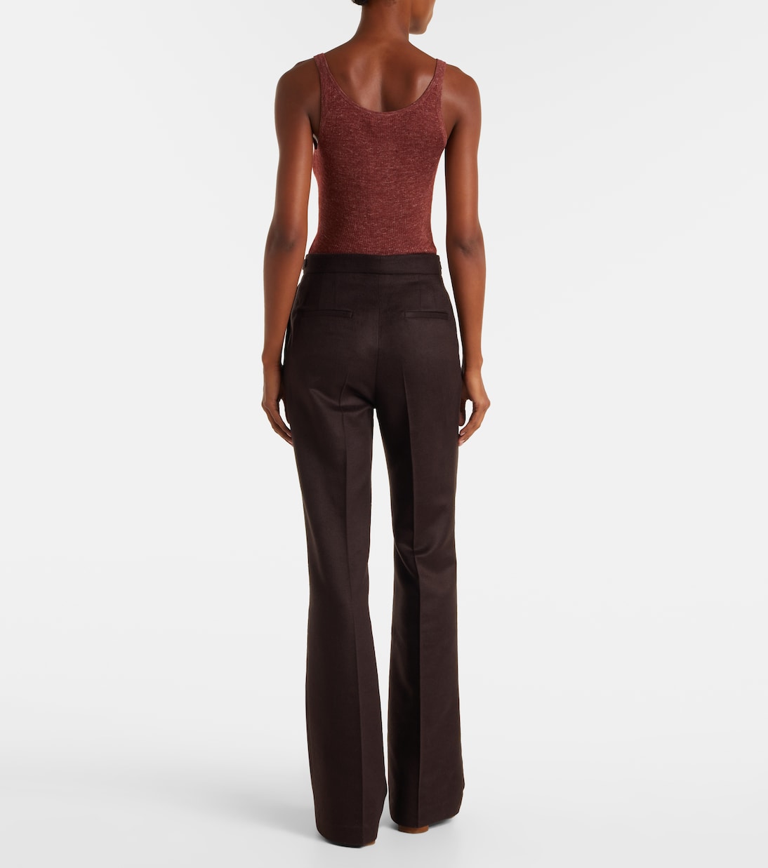 Pantaloni flared Vesta in seta | Gabriela Hearst