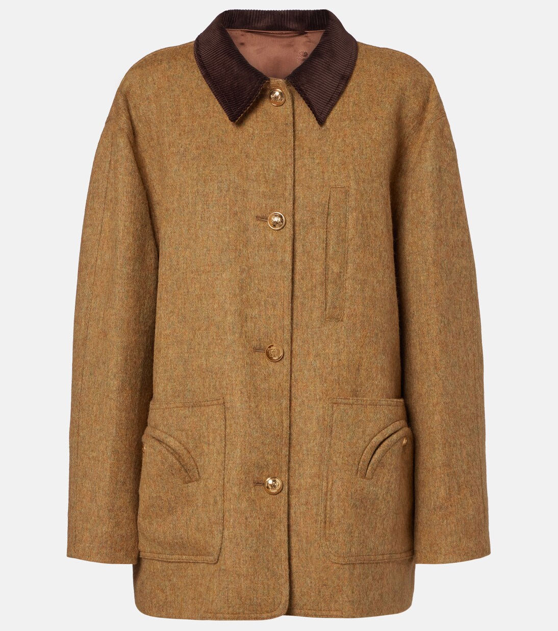 Jacke aus Schurwolle mit Cord | Blazé Milano