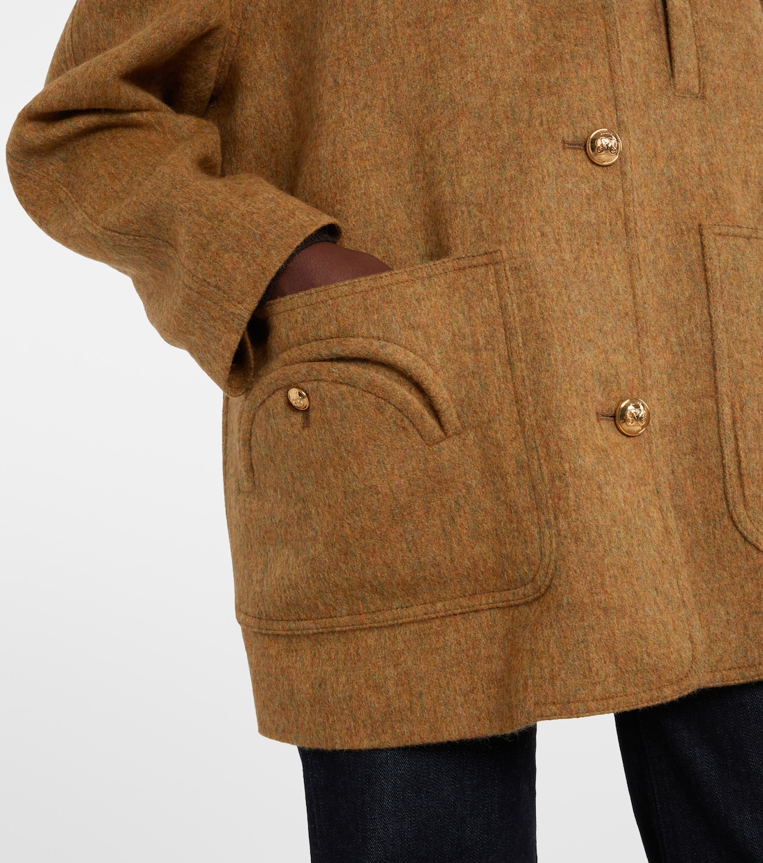 Jacke aus Schurwolle mit Cord | Blazé Milano