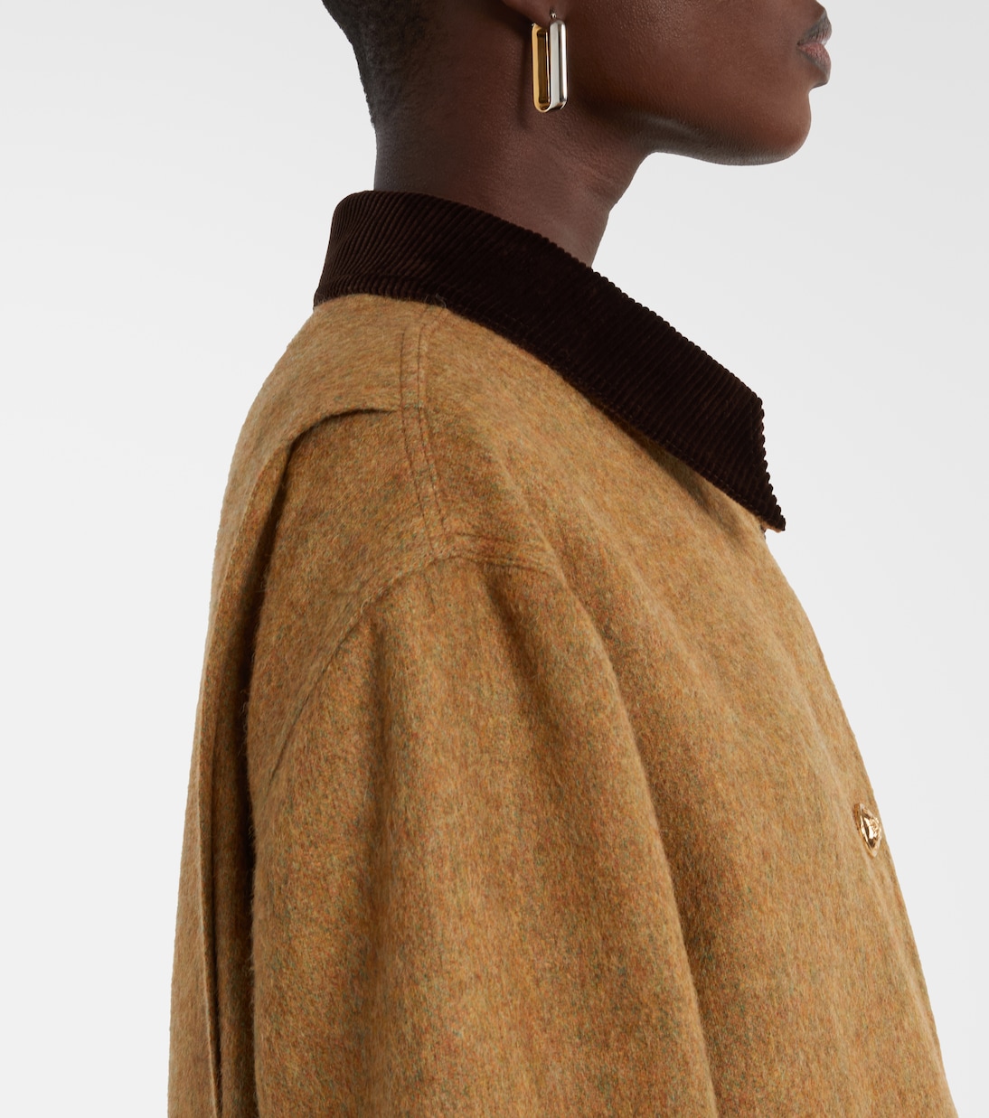 Jacke aus Schurwolle mit Cord | Blazé Milano