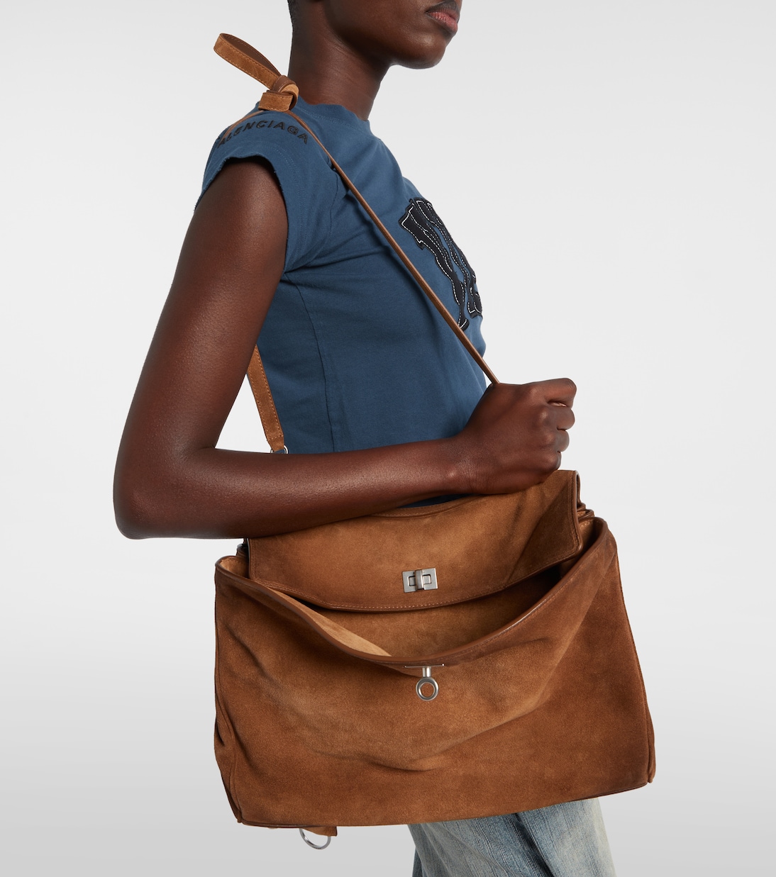 Rodeo Medium suede tote bag | Balenciaga