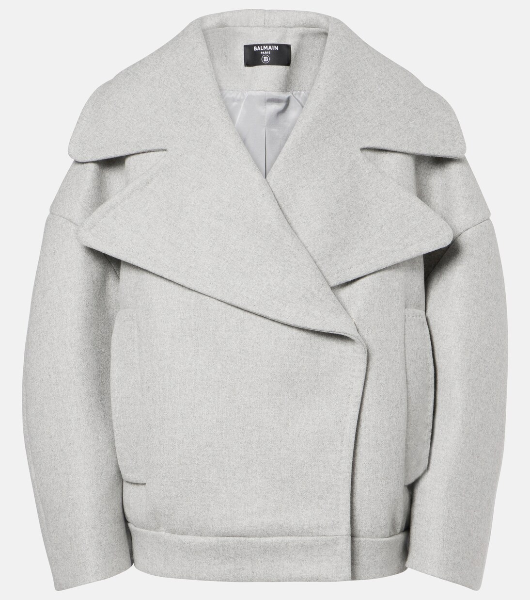 Oversized wool and cashmere peacoat | Balmain