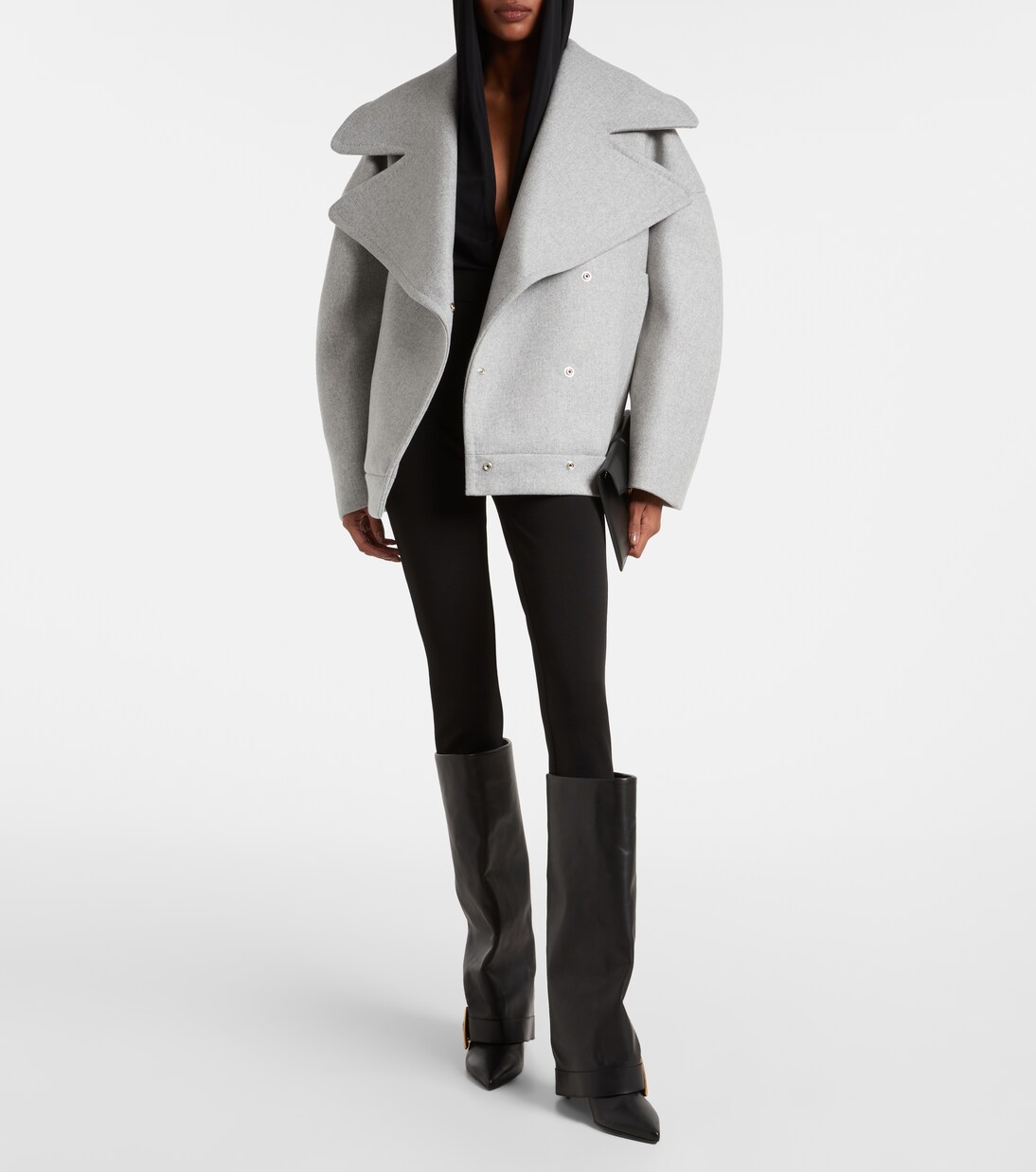 Oversized wool and cashmere peacoat | Balmain