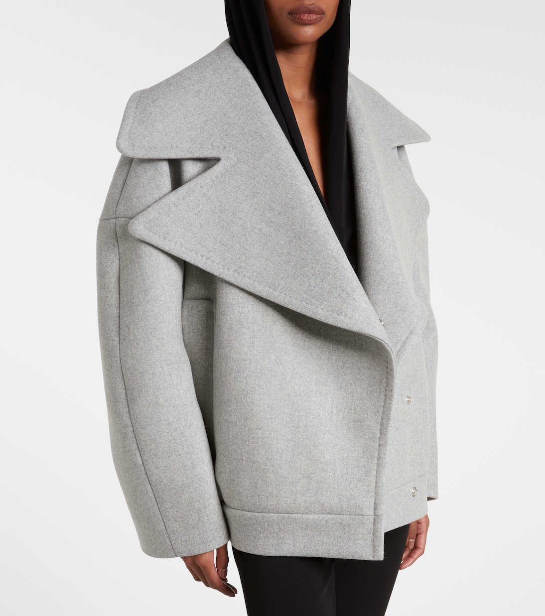 Oversized wool and cashmere peacoat | Balmain