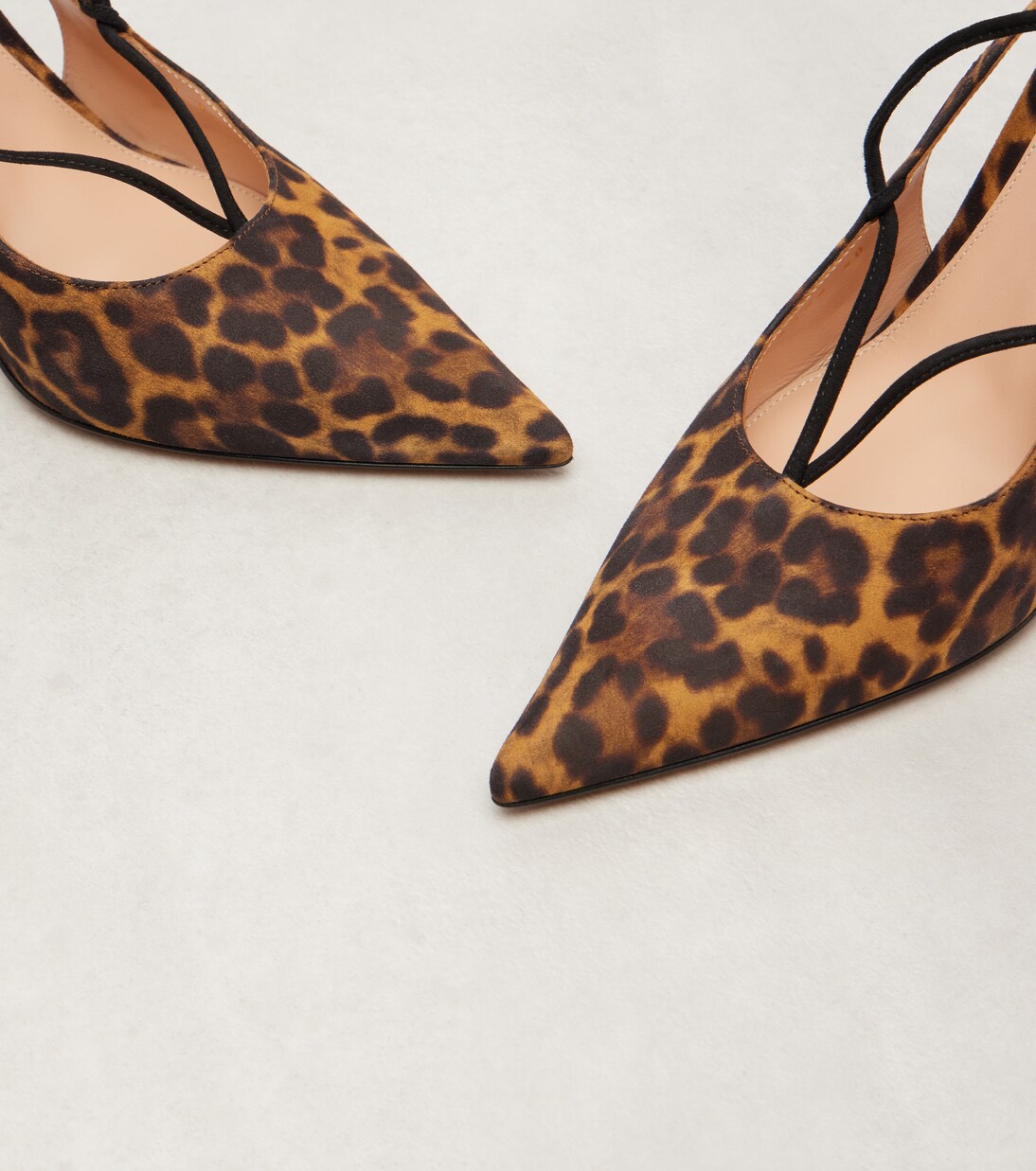 95 leopard-print suede slingback pumps | Gianvito Rossi