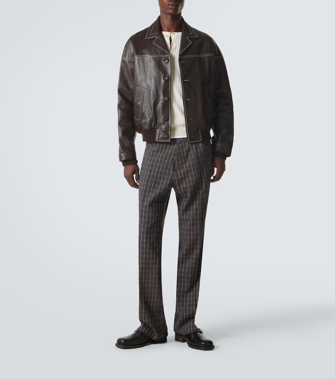 Lederjacke Time | Wales Bonner