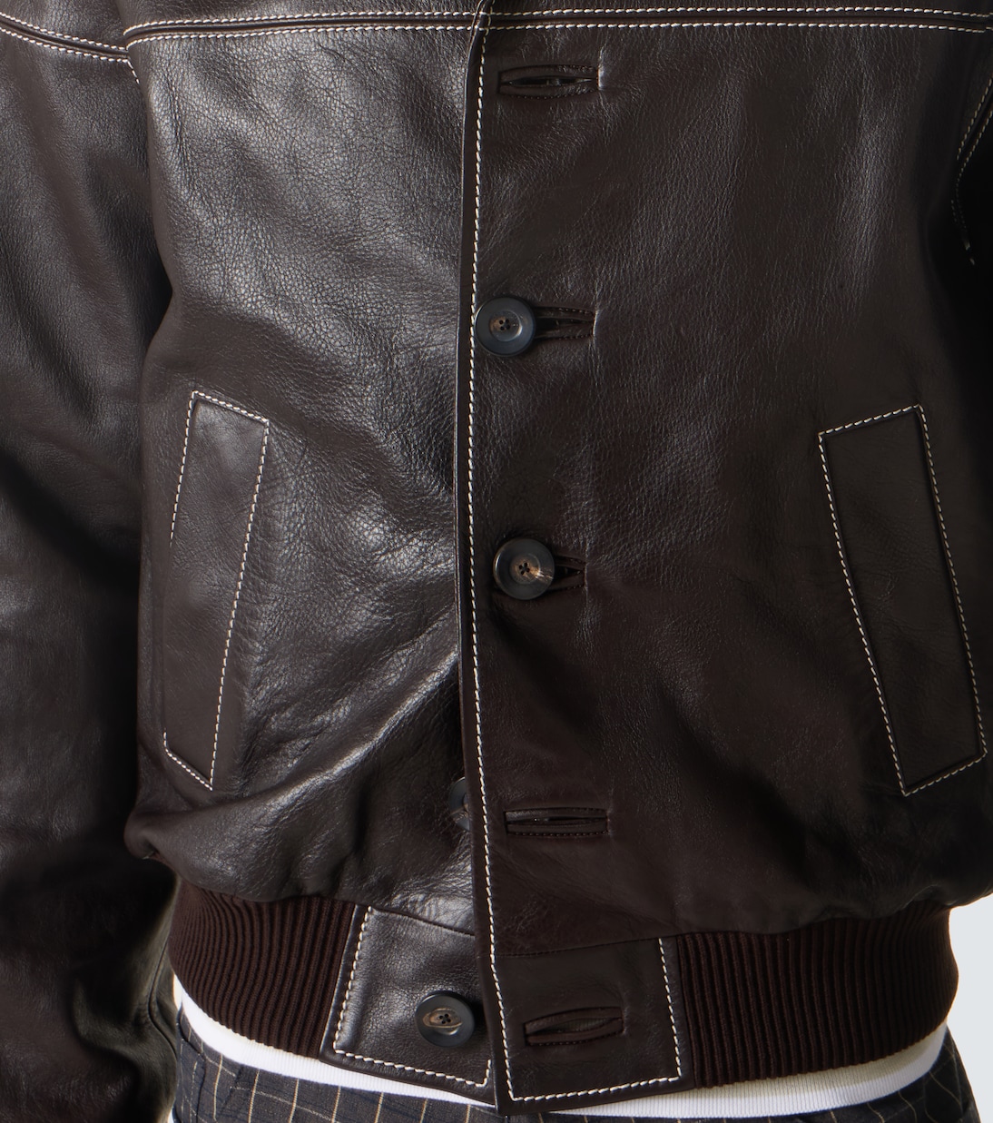 Lederjacke Time | Wales Bonner