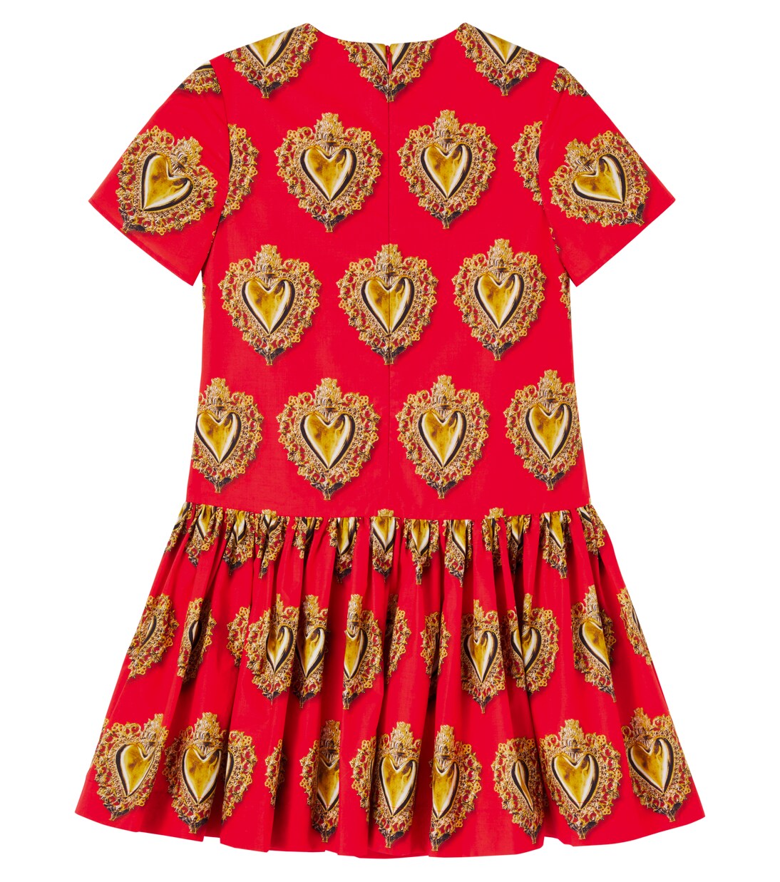 Bedrucktes Kleid aus Baumwollpopeline | Dolce&Gabbana Kids