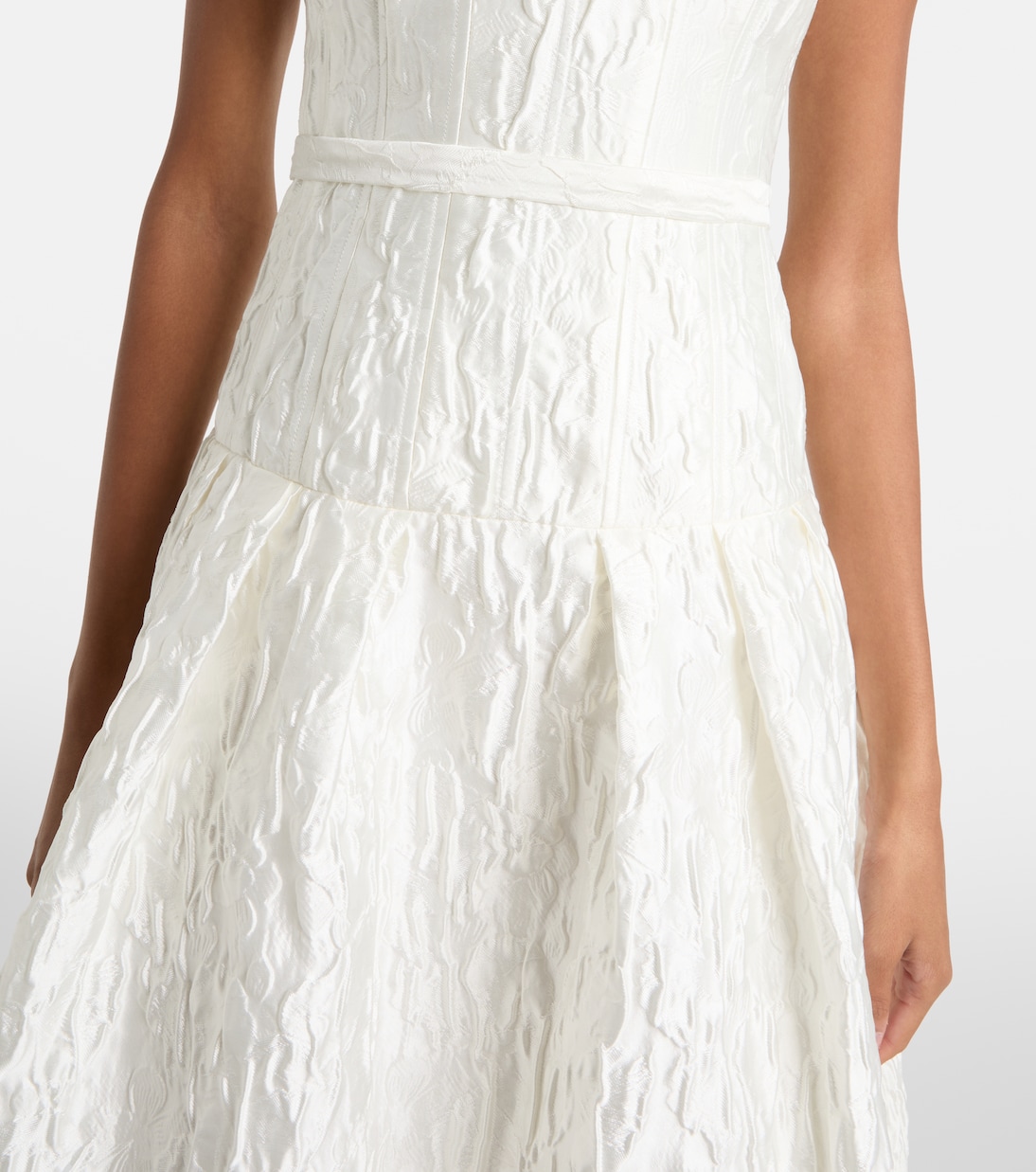 Bridal Vanilla Dreams jacquard corset gown | Rebecca Vallance