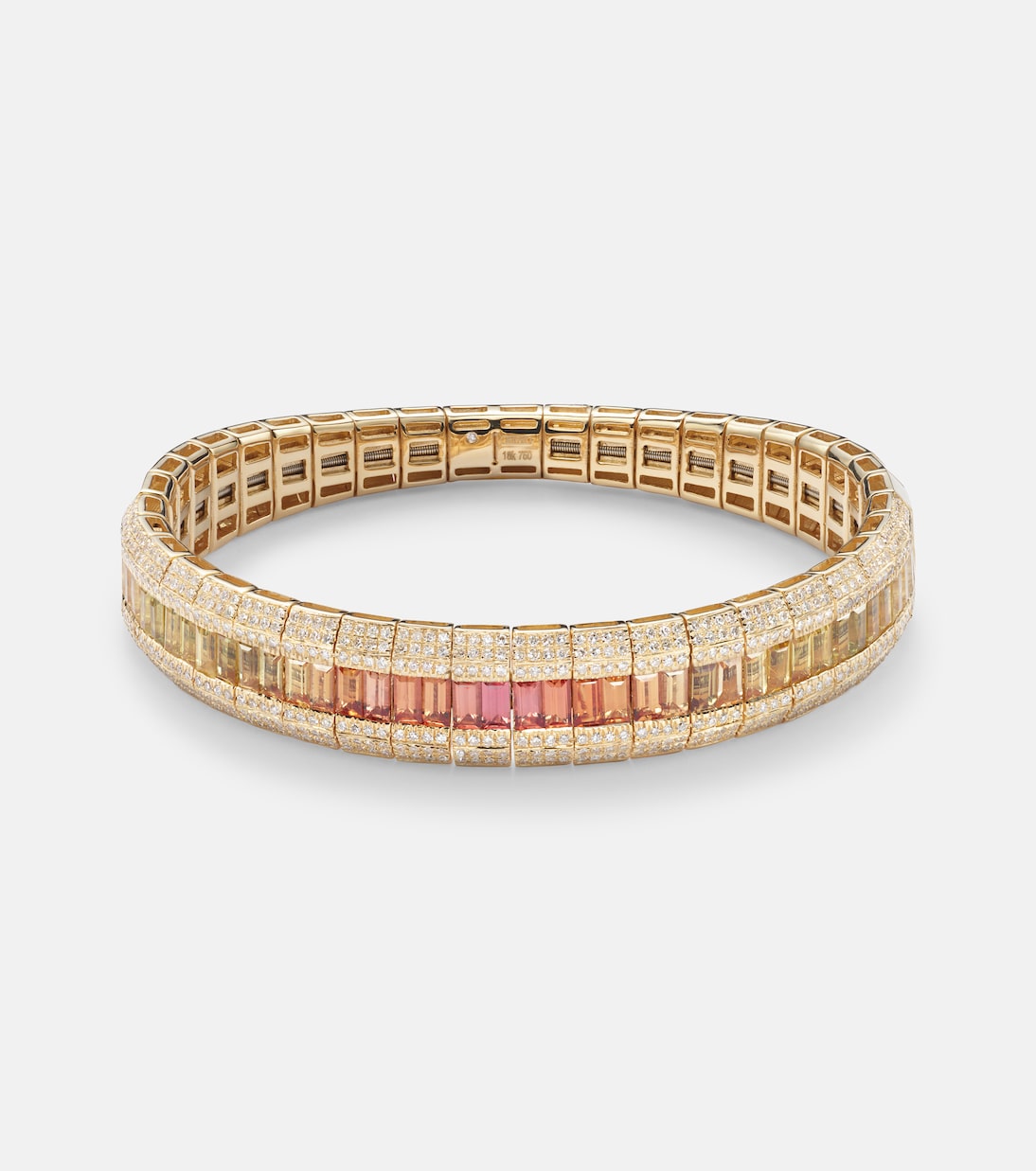 Bracciale Stretch in oro rosa 18kt con pietre preziose | Shay Jewelry