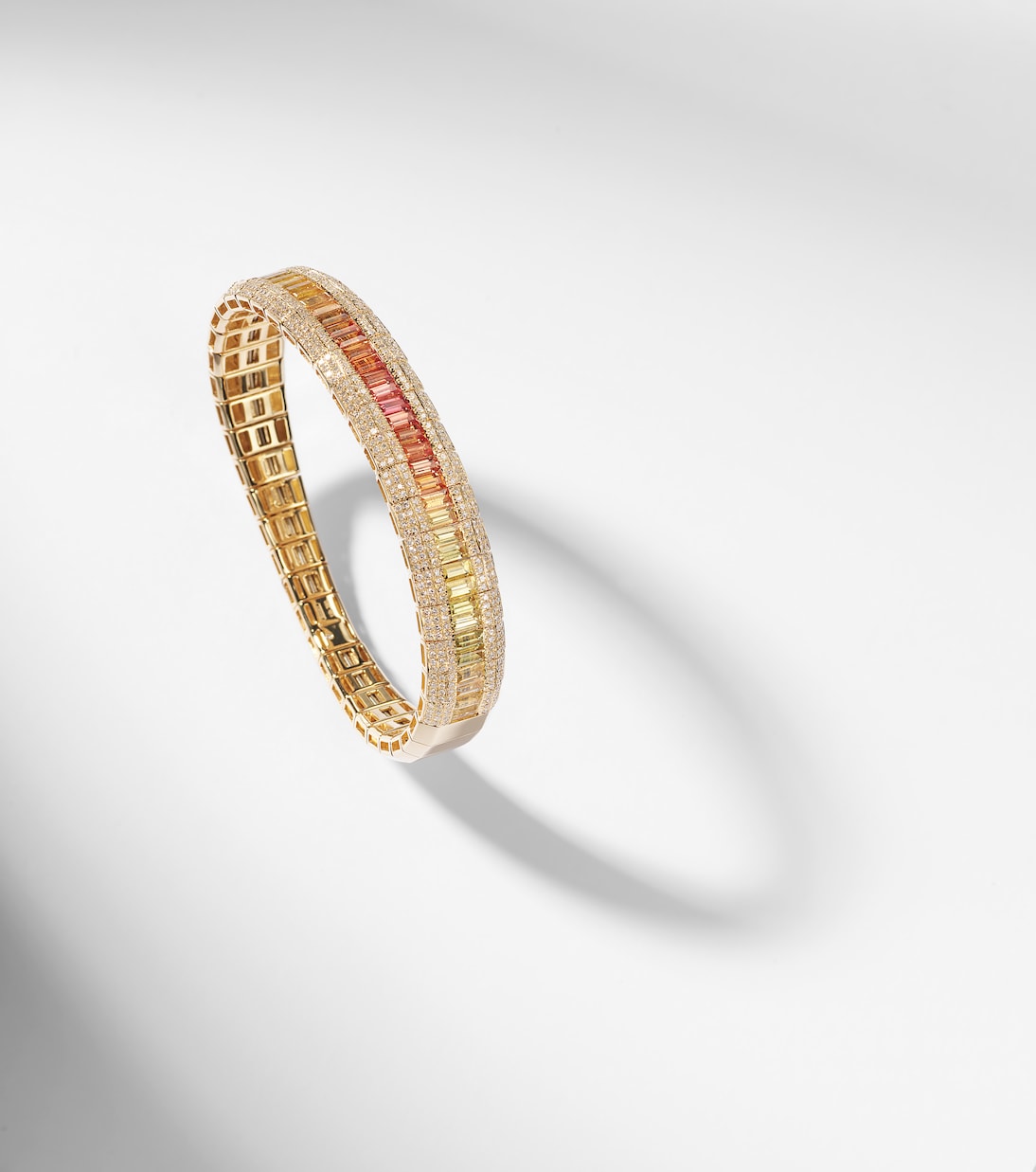 Bracciale Stretch in oro rosa 18kt con pietre preziose | Shay Jewelry