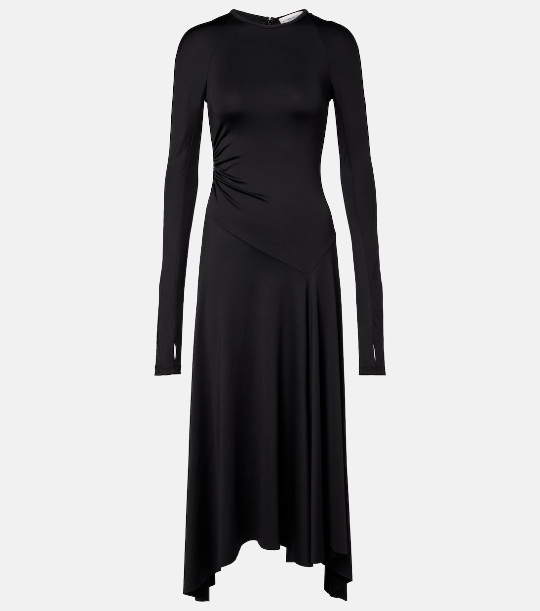 Gathered asymmetric midi dress | Victoria Beckham