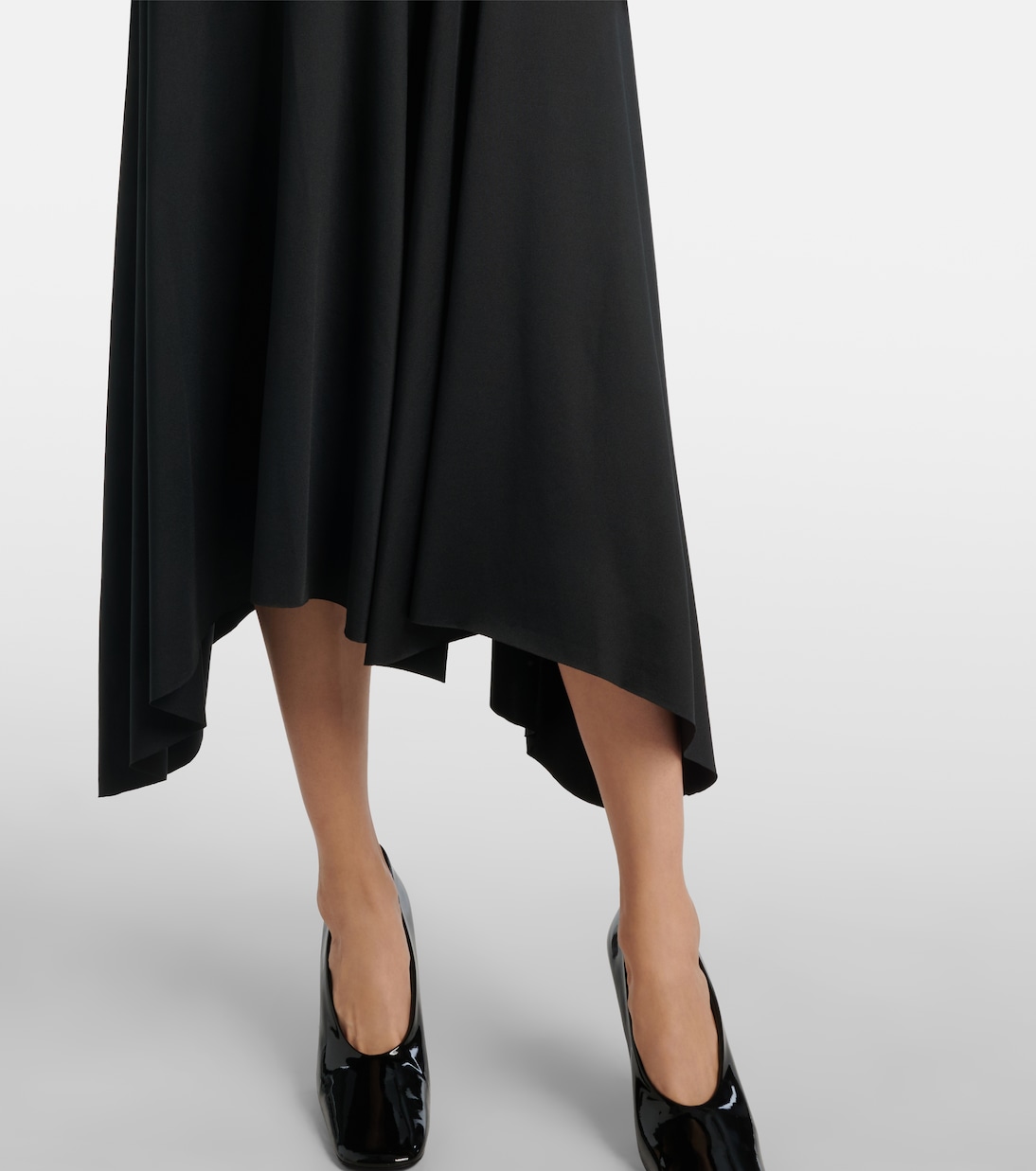 Gathered asymmetric midi dress | Victoria Beckham