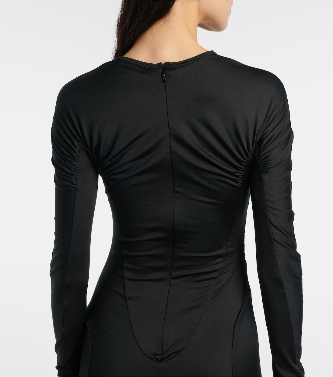 Gathered asymmetric midi dress | Victoria Beckham