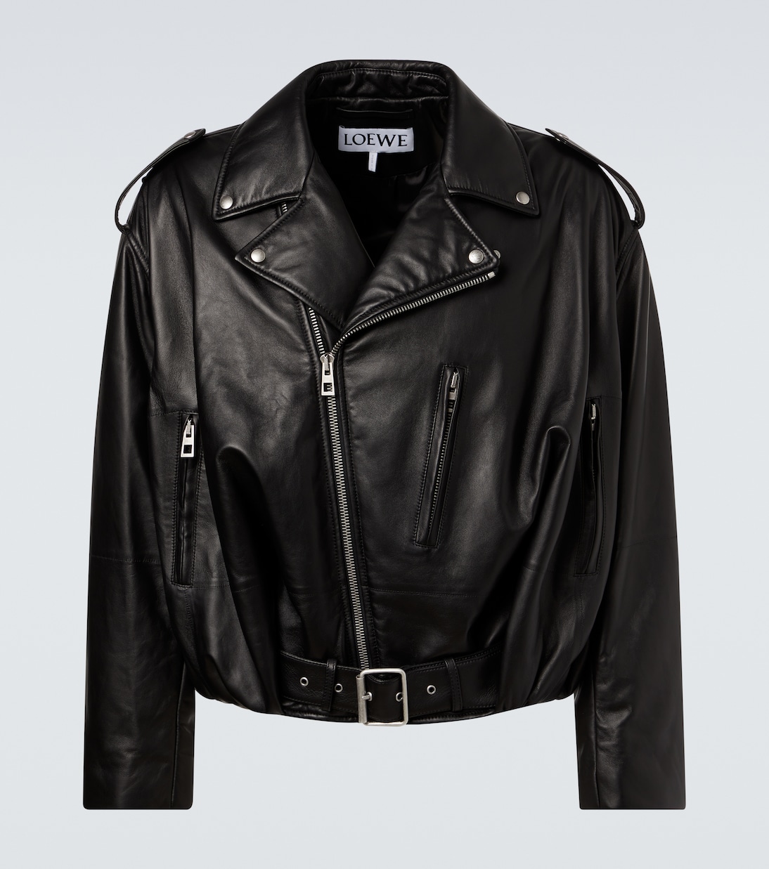 Balloon leather biker jacket | Loewe