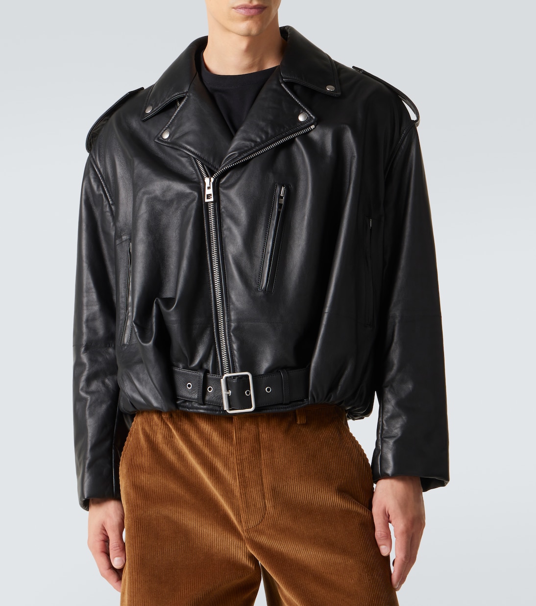 Balloon leather biker jacket | Loewe