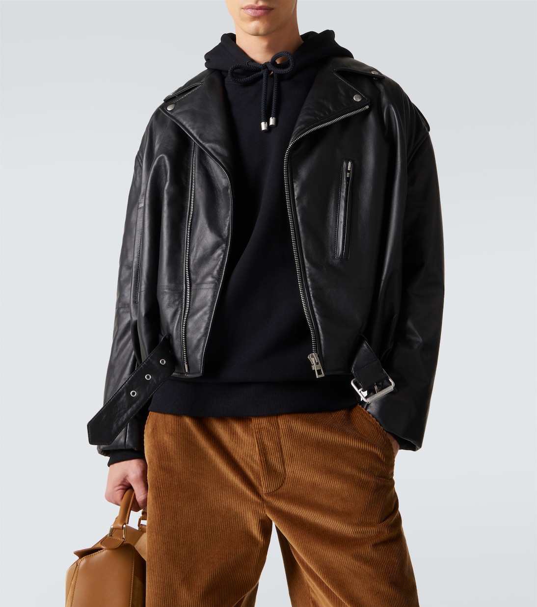 Balloon leather biker jacket | Loewe