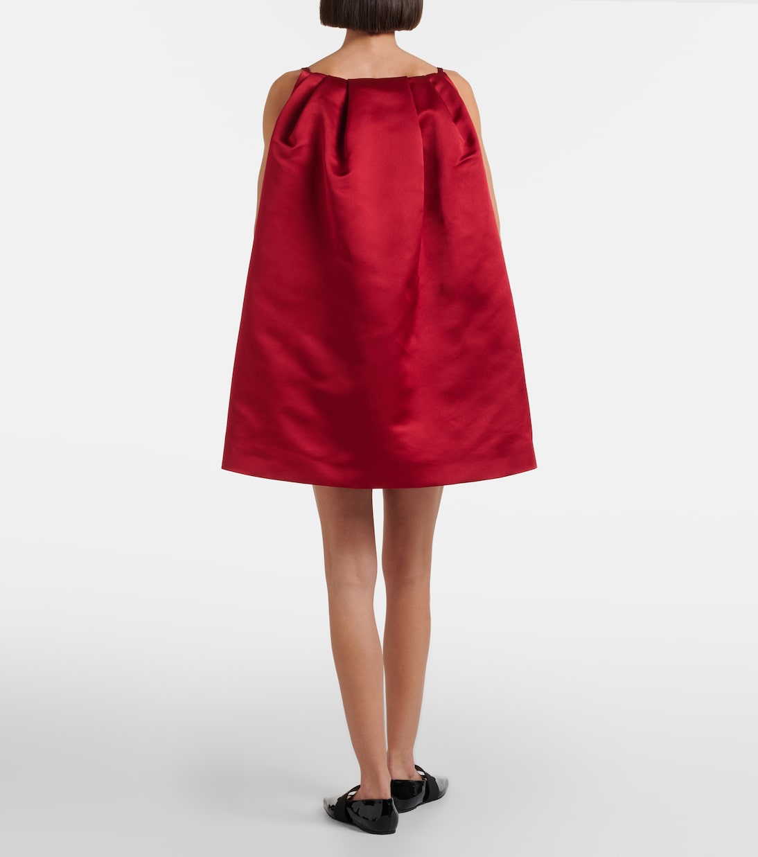 Sliced真丝公爵缎披肩式迷你连衣裙 | Givenchy