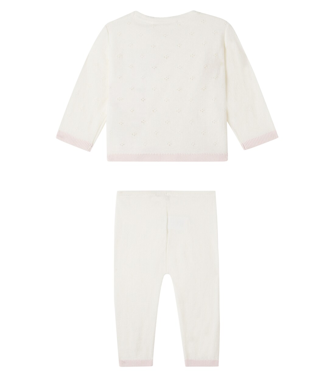 Baby wool and cotton cardigan and pants set | Bonpoint