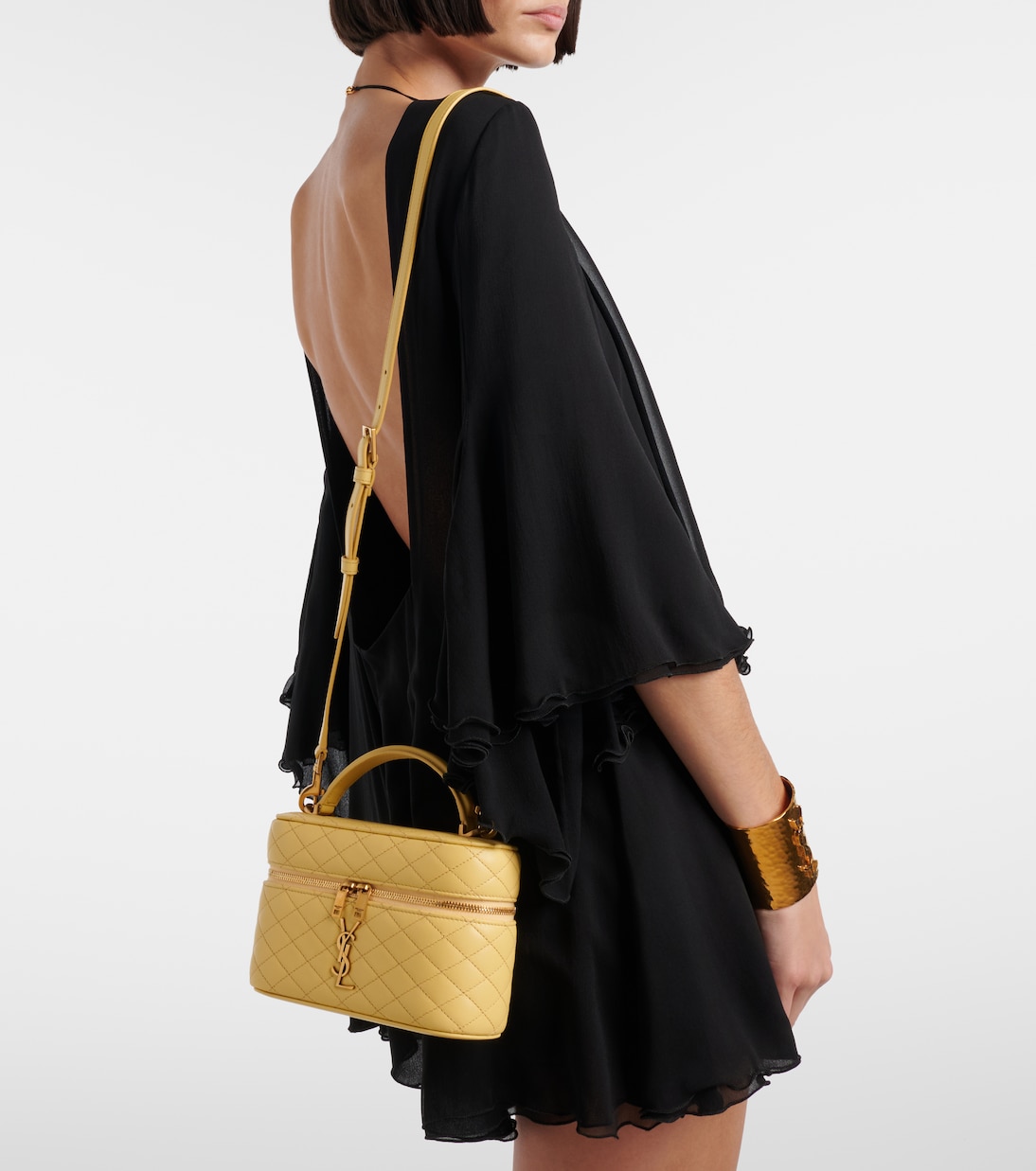 Bolso neceser Gaby de piel acolchada | Saint Laurent
