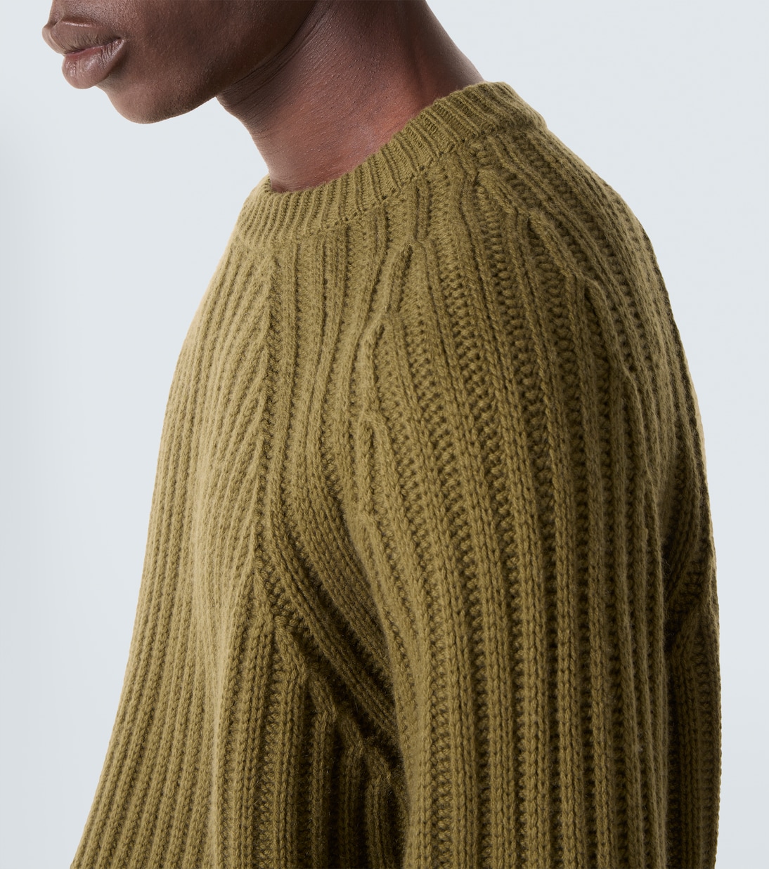 Pullover in lana e cashmere a coste | Allude