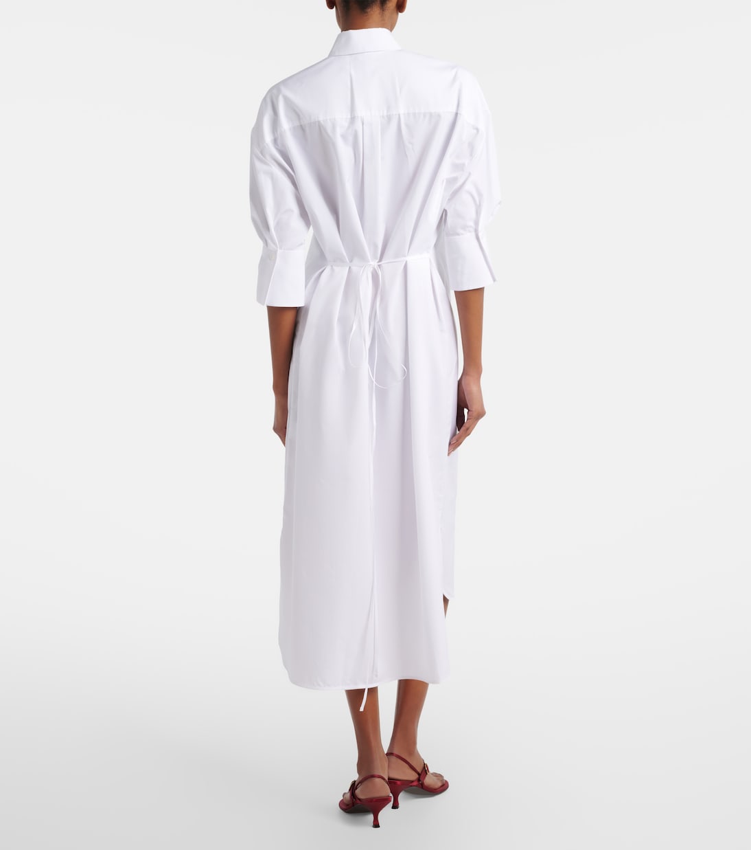 Abito chemisier in popeline di cotone | Erdem