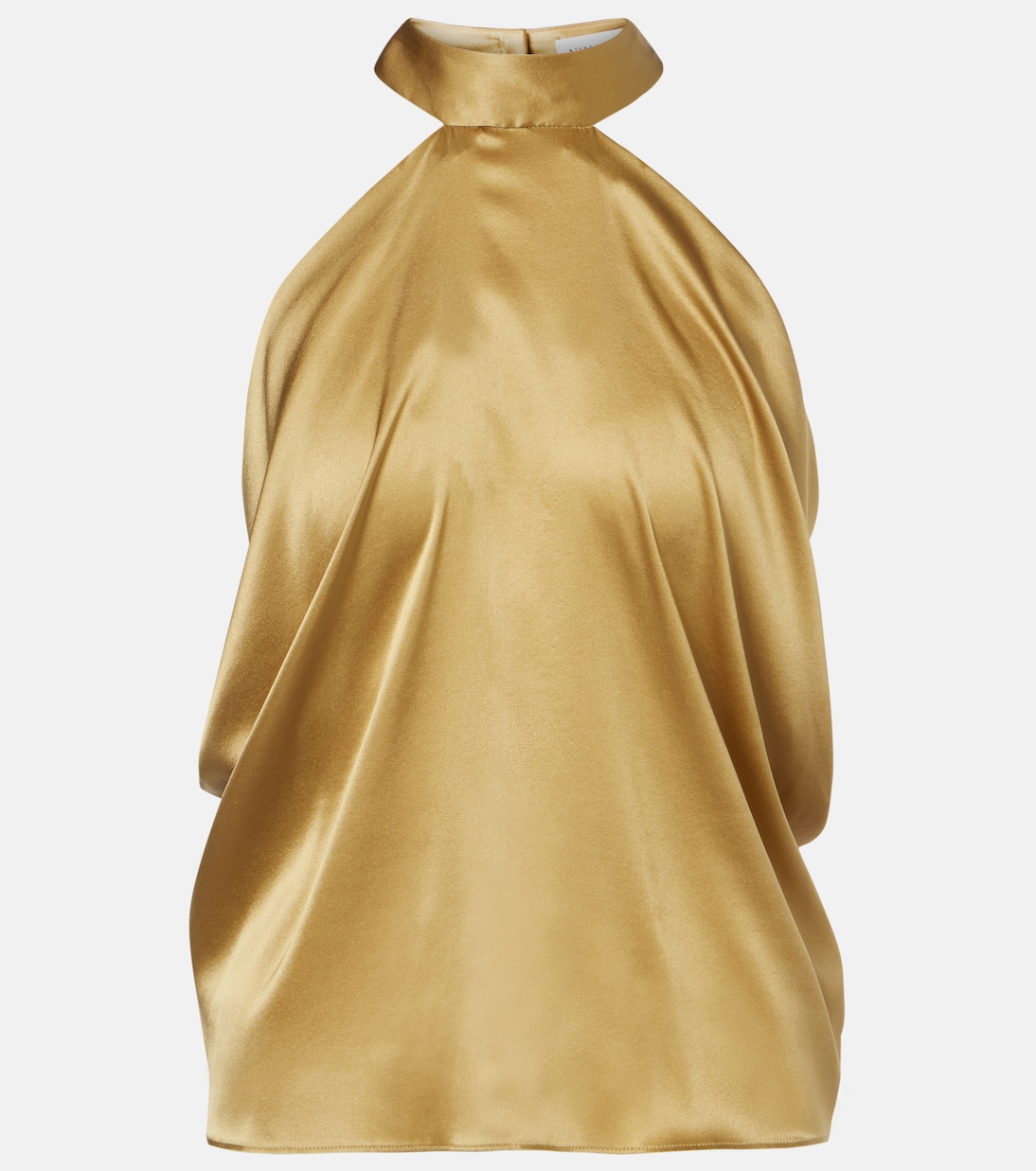 Open-back silk-blend satin top | Nina Ricci