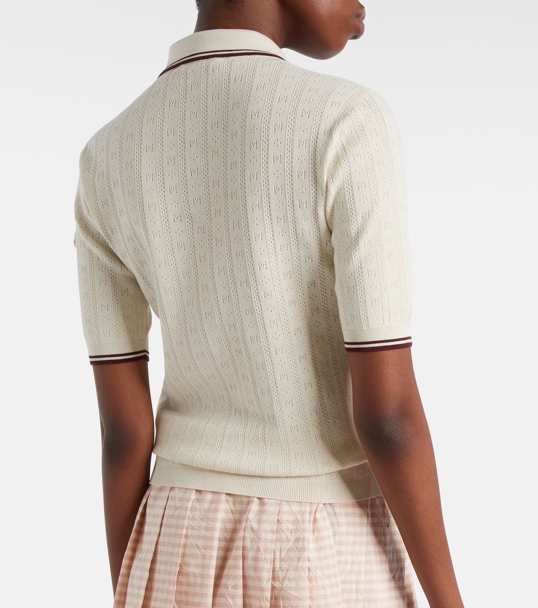 Pointelle cotton polo shirt | Moncler