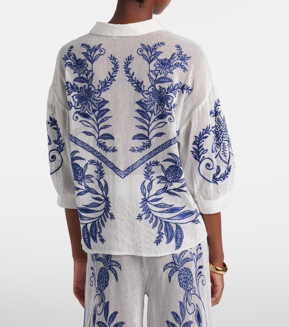 Nina embroidered cotton shirt | Farm Rio