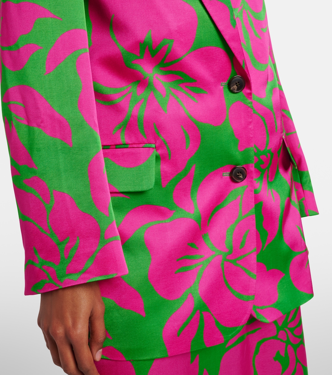 Floral satin blazer | Dries Van Noten