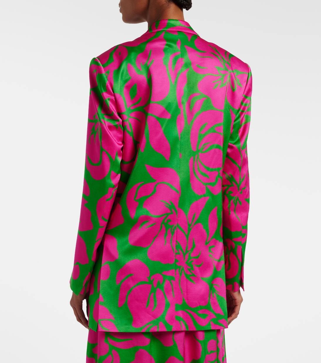 Floral satin blazer | Dries Van Noten