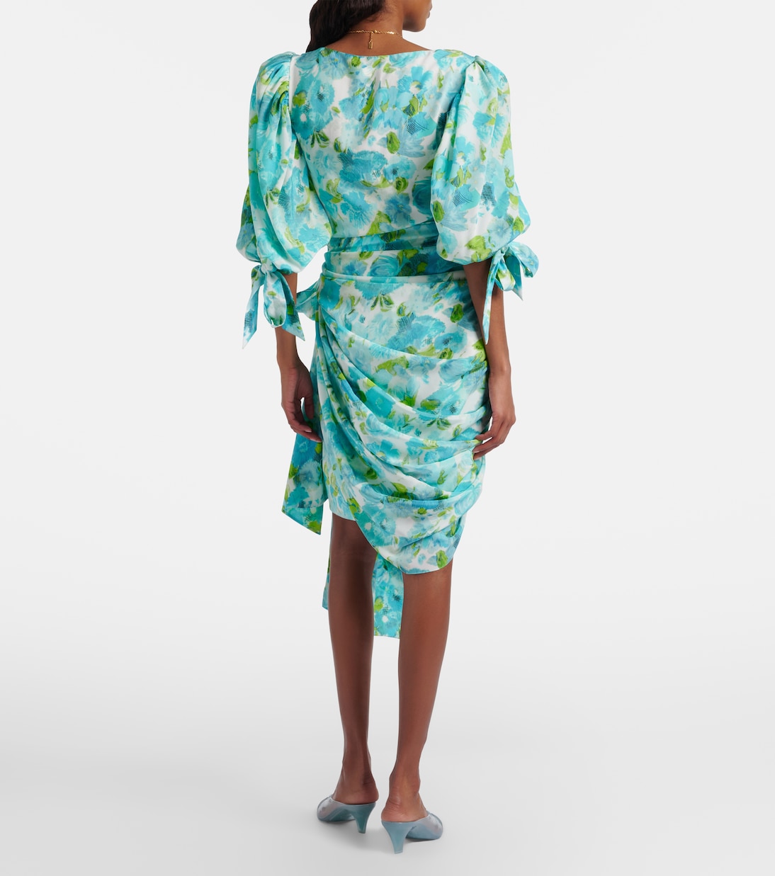 Draped floral silk minidress | Chloé