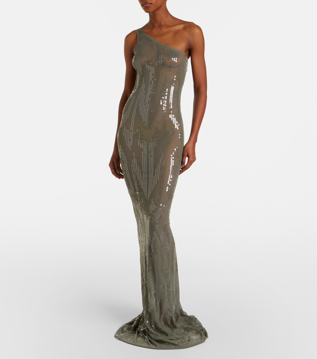 Sequined sheer tulle gown | Rick Owens