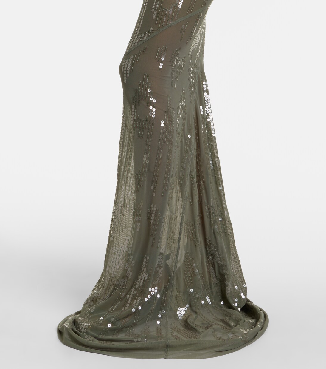 Sequined sheer tulle gown | Rick Owens