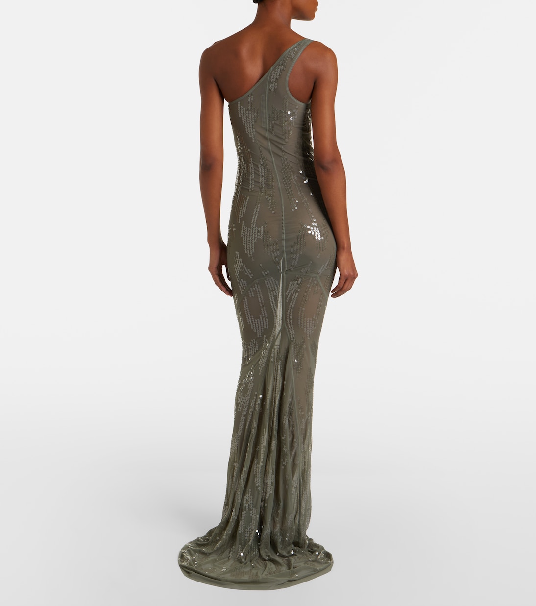 Sequined sheer tulle gown | Rick Owens