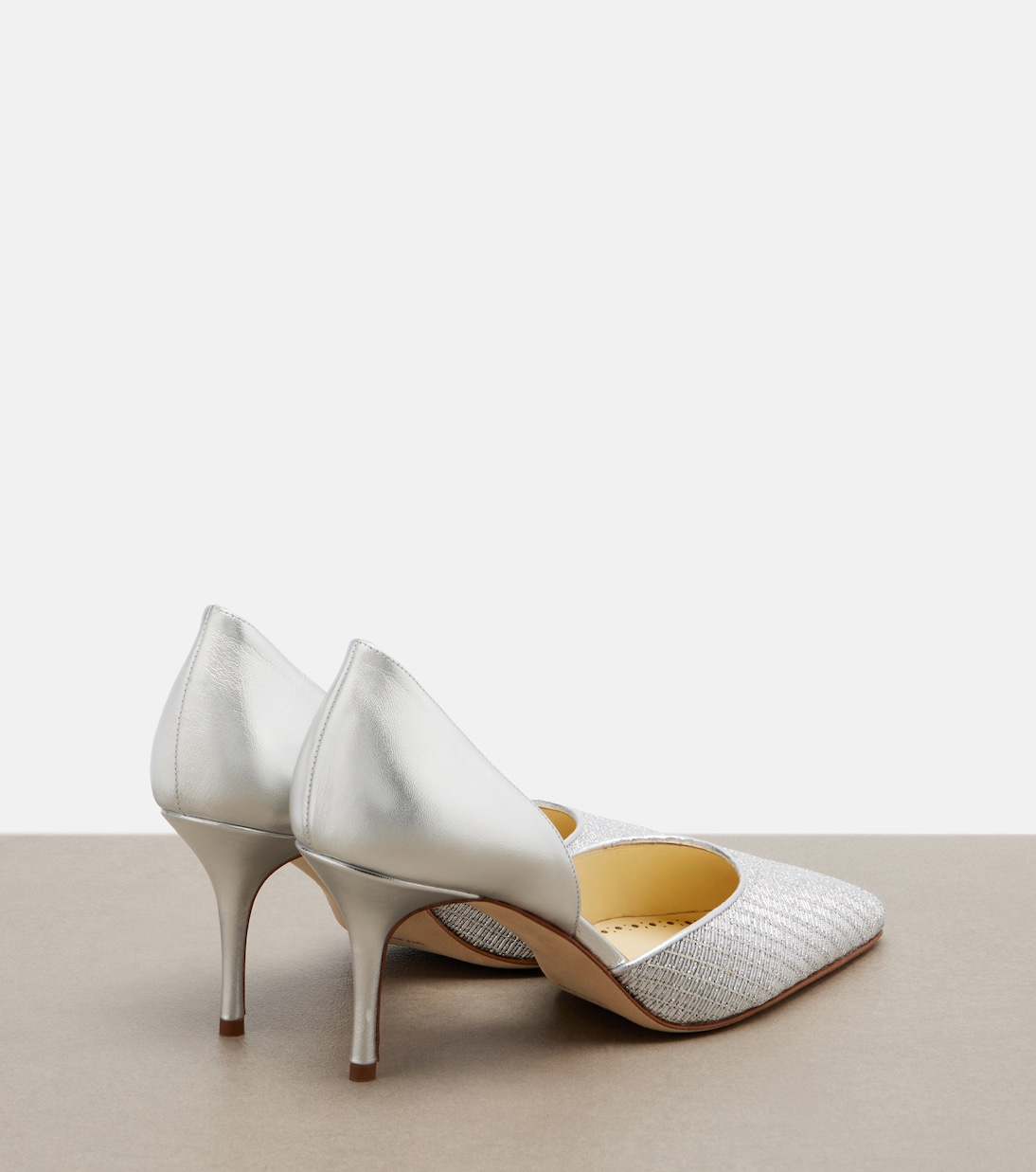 Taylerbinu leather-trimmed woven pumps | Manolo Blahnik